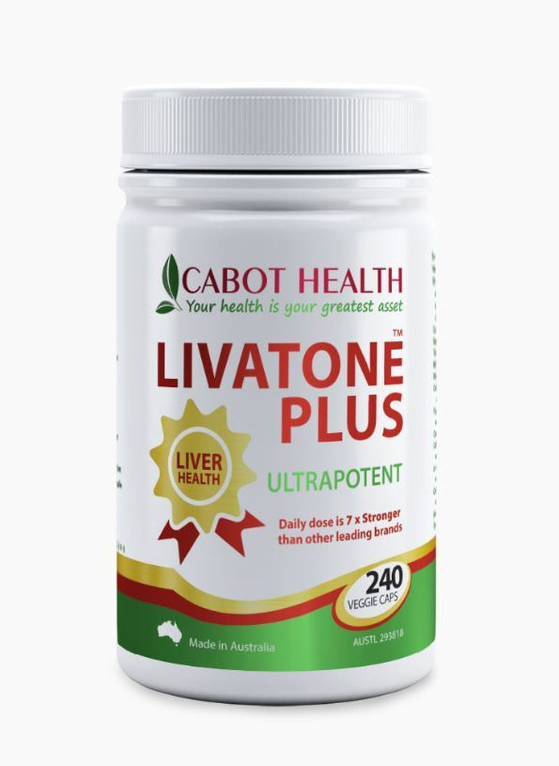 Cabot Health Livatone plus with Turmeric 240 Capsules Liva Tone plus Liver Detox