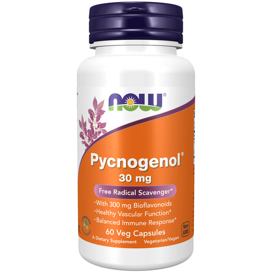 NOW Foods Pycnogenol, 30 Mg, 60 Veg Capsules