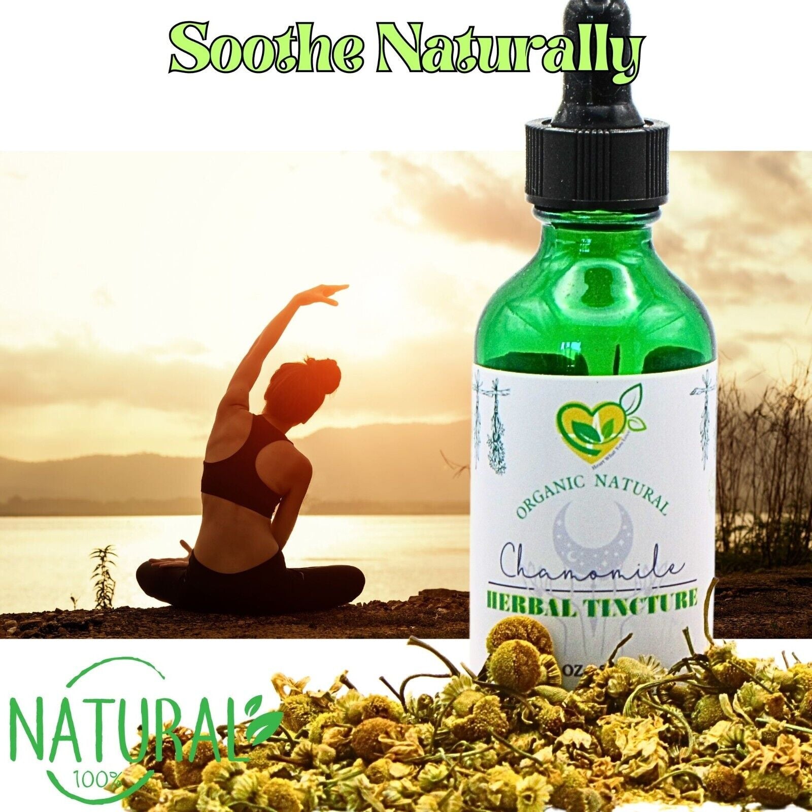 Chamomile Extract Non-Alcohol Tincture Organic Liquid Herbal Drops Plantbase 2Oz