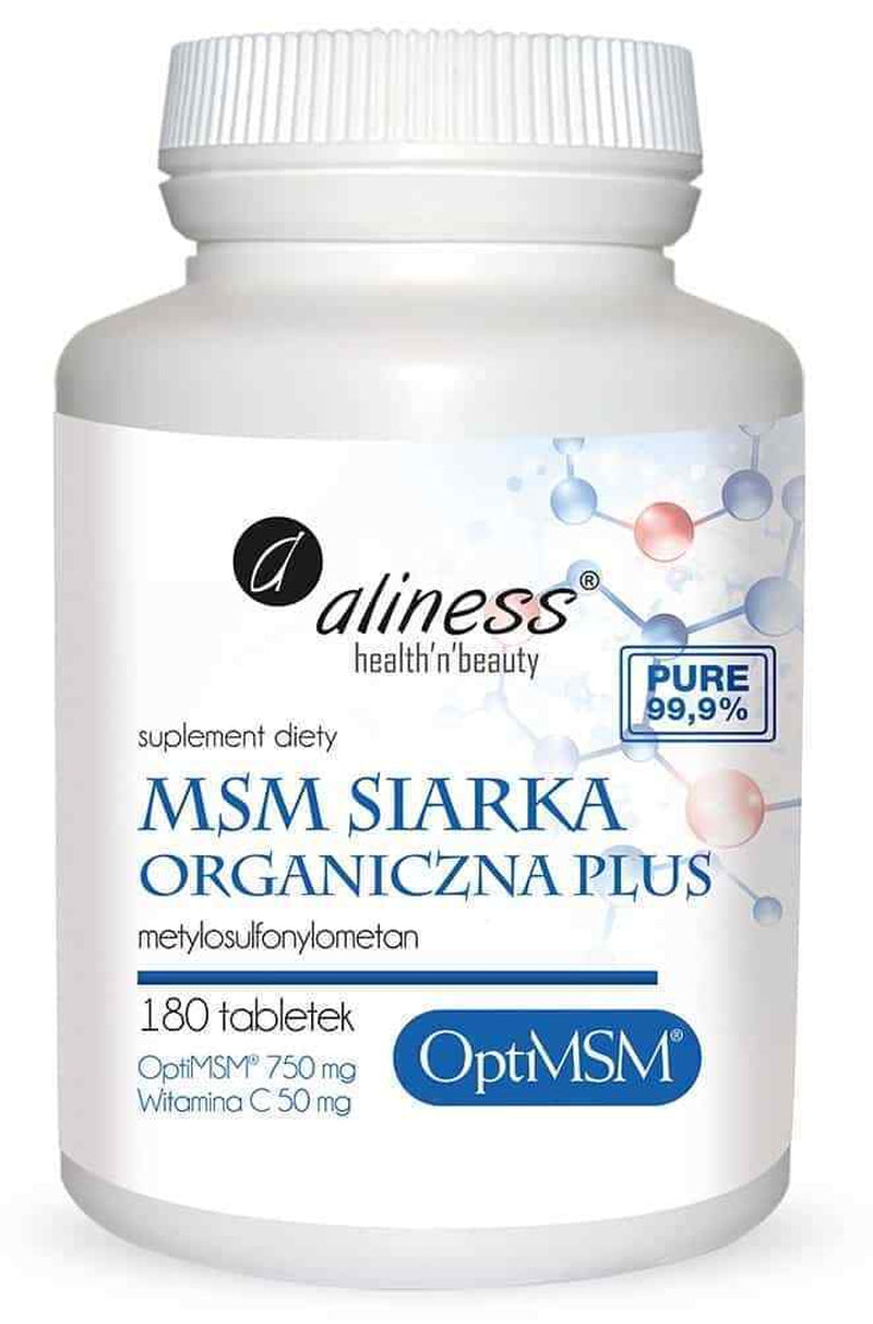 ALINESS MSM Organic Sulfur plus Optimsm 180 Tablets