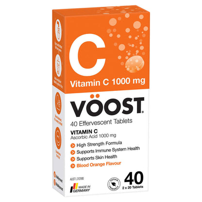 VÖOST Vitamin C Blood Orange Effervescent Tablets 40 Pack