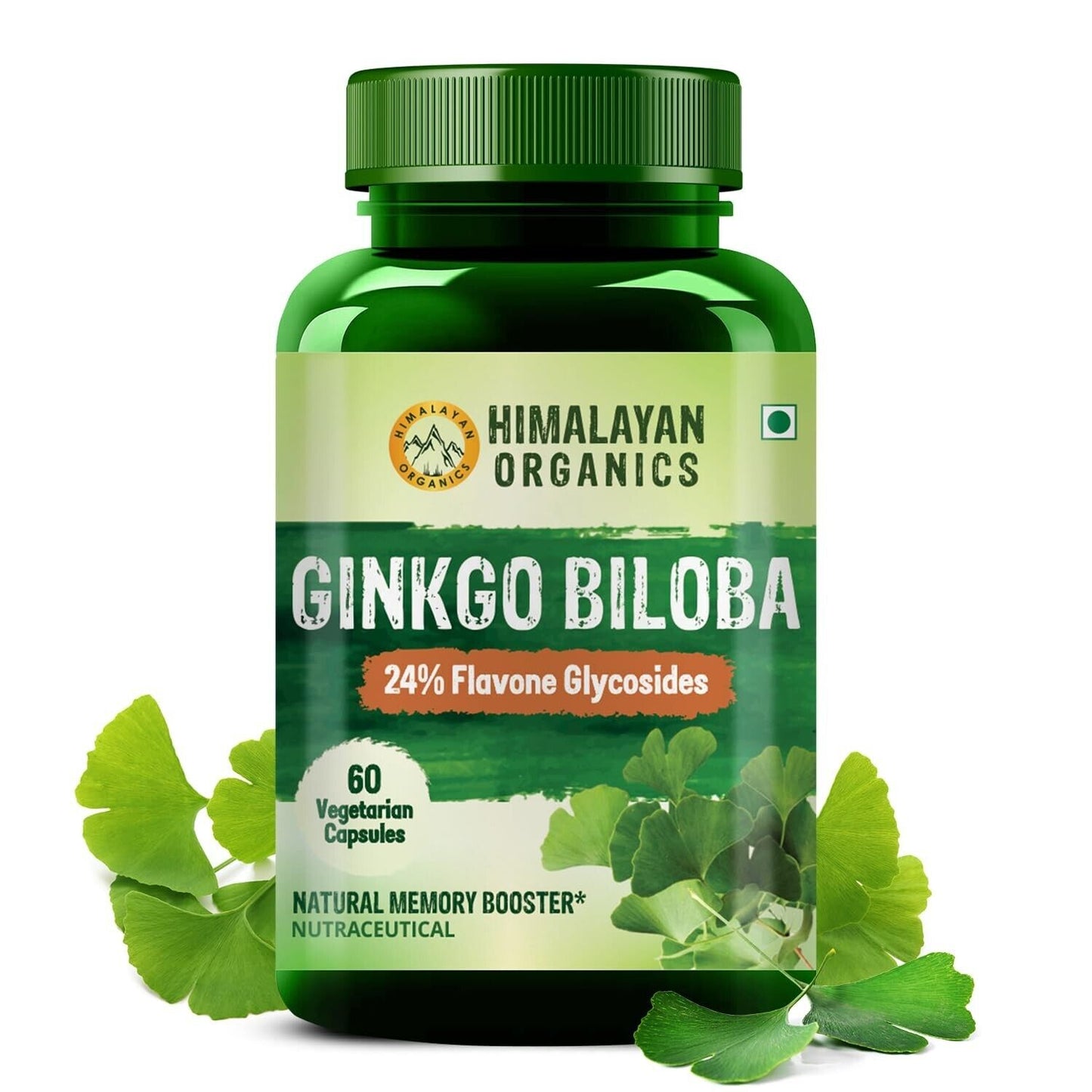 60 Veg Capsules Ginkgo Biloba 500Mg with Brahmi for Better Concentration