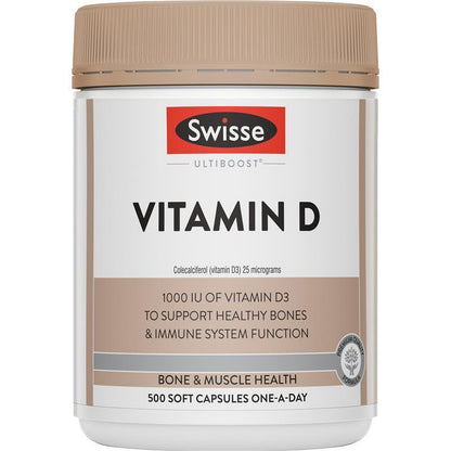 Swisse Vitamin D 500 Capsules Exclusive Size