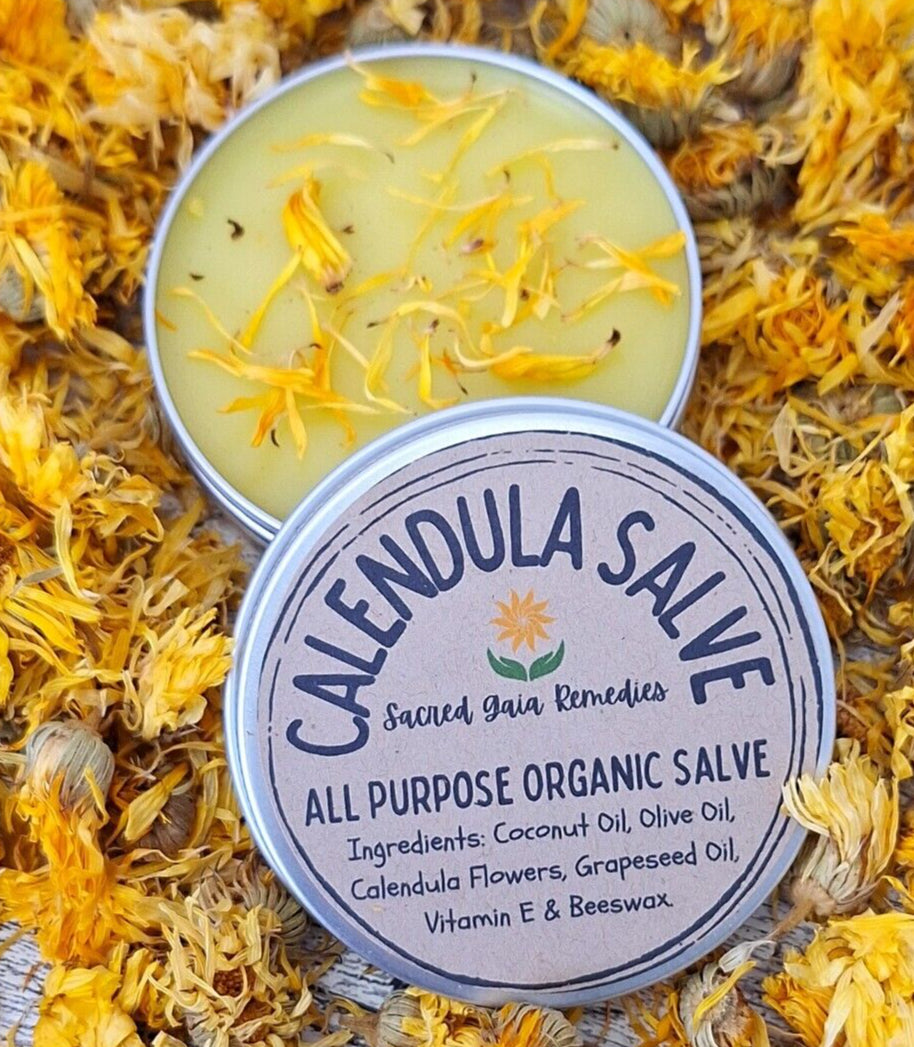 Calendula Healing Salve/Balm Diaper Rashes-Itchy Skin, Cuts, Burns, Tattoo Balm