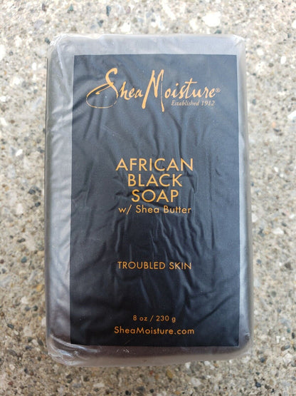 Shea Moisture African Black Soap with Shea Butter - 8Oz