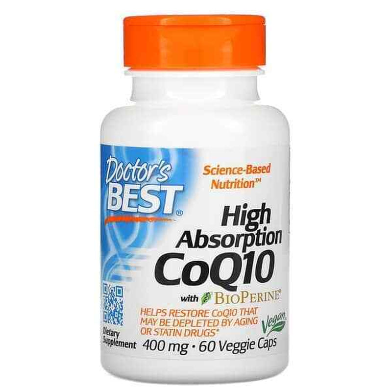 High Absorption Coq10 with Bioperine 400Mg DOCTOR'S BEST 60 Veggie Capsules