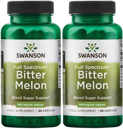 Swanson Bitter Melon 2 X 60 Capsules 500 Mg