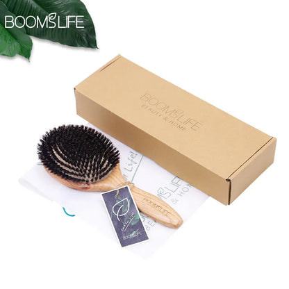 Natural Boar Bristle Hair Brush 