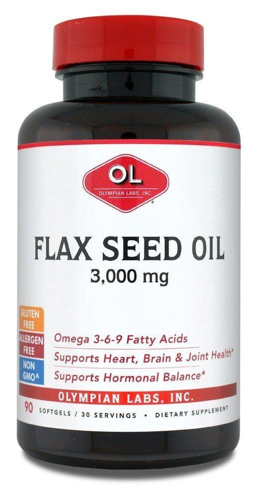 Olympian Labs Flax Seed Oil High Lignans 1000Mg 90 Softgels 90 Softgel