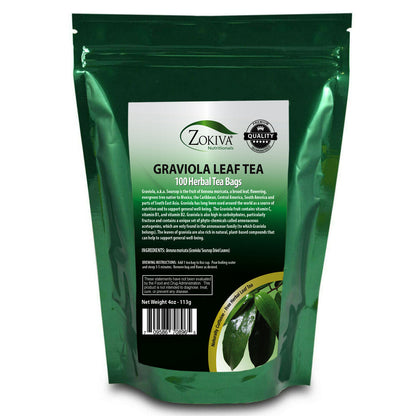 Graviola Tea Bags Mega Pack (100) Pure Leaf Soursop-Annona Muricata - Guanabana