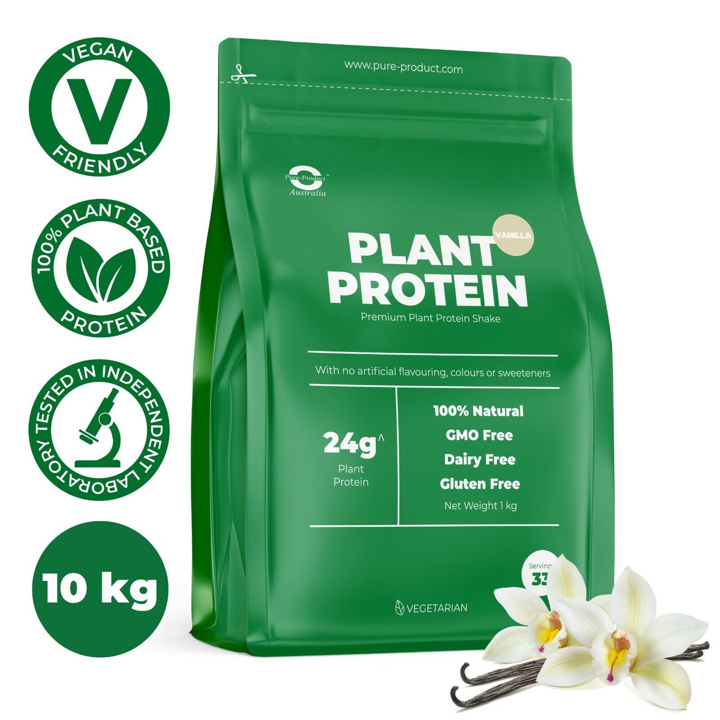 10KG VEGAN PROTEIN POWDER - MIX of FLAVOURS