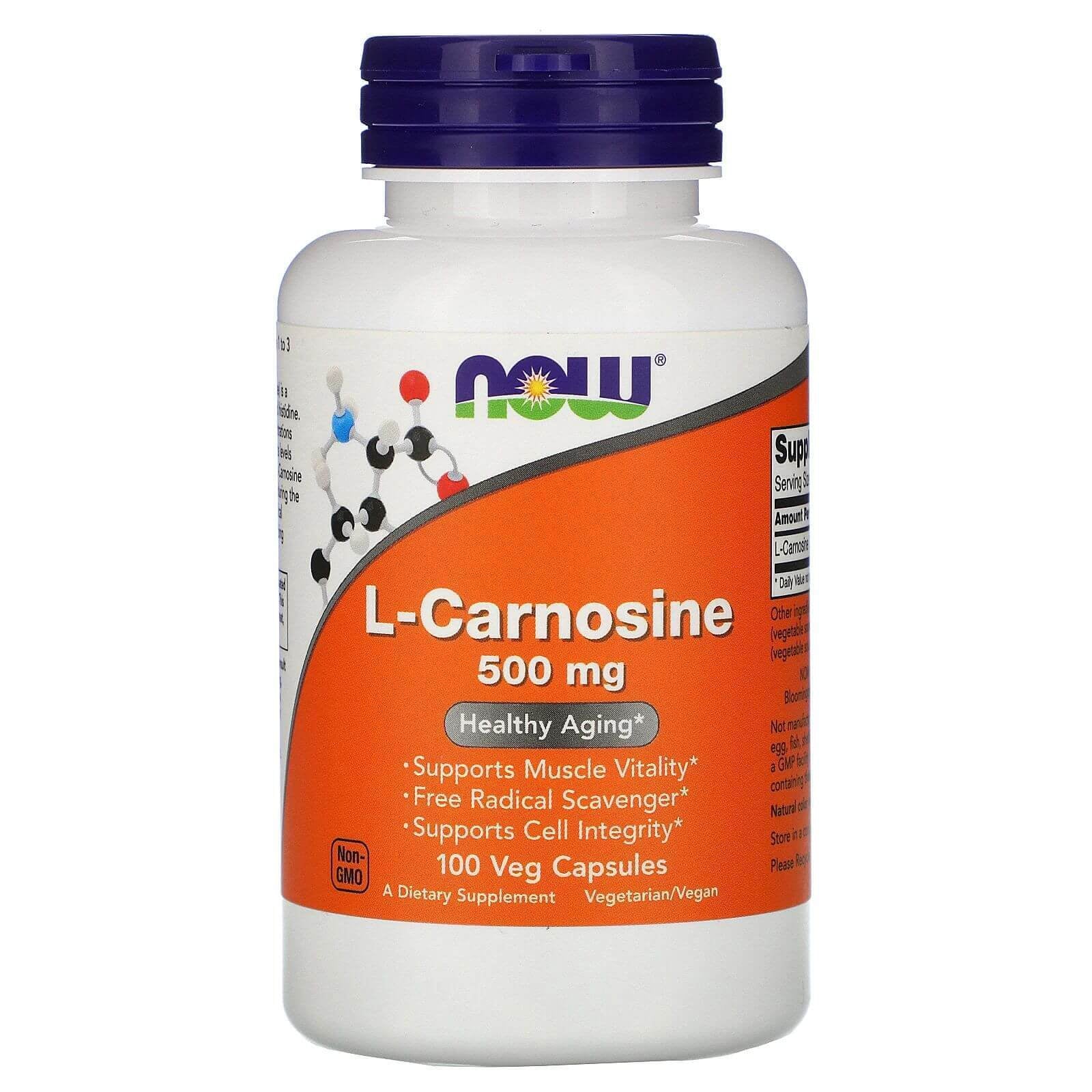 L-Carnosine 500Mg 100 Vegetarian Capsules Healthy Aging