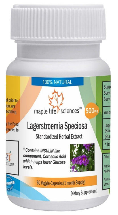 Lagerstroemia Speciosa Extract Capsules 2% Corosolic Acid Pure Banaba Leaf PE