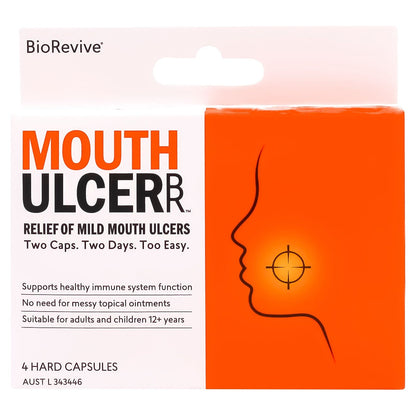 Biorevive Mouthulcer – Mouth Ulcer Relief – 4 Capsules