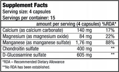 BIOTECH USA CHONDROITIN GLUCOSAMINE 60 CAPS BONES, JOINTS