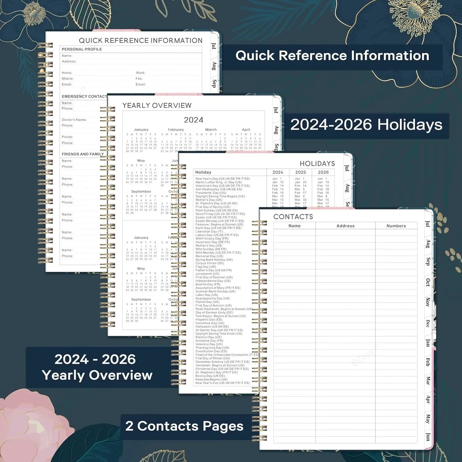 2024-2025 Planner Academic Planner Weekly and Monthly Planner 