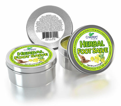 Best Foot Care Herbal Salve Large 4 Oz Tin of Botanical Foot Balm Mejor Cuidado