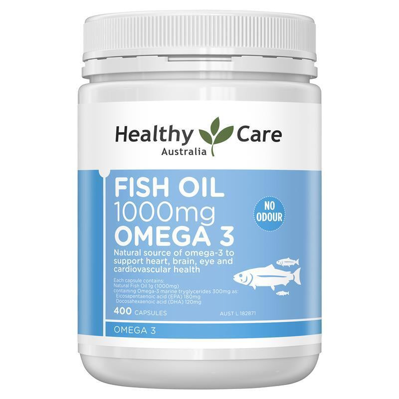 Healthy Care Fish Oil 1000Mg Omega 3 400 Capsules