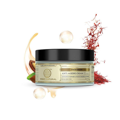 Khadi Natural anti Ageing Cream, 50G|Prevent Premature Signs of Aging|Reduce