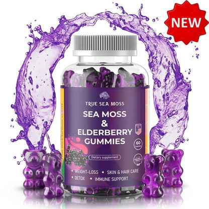 True Sea Moss & Elderberry Gummies - Adults & Children