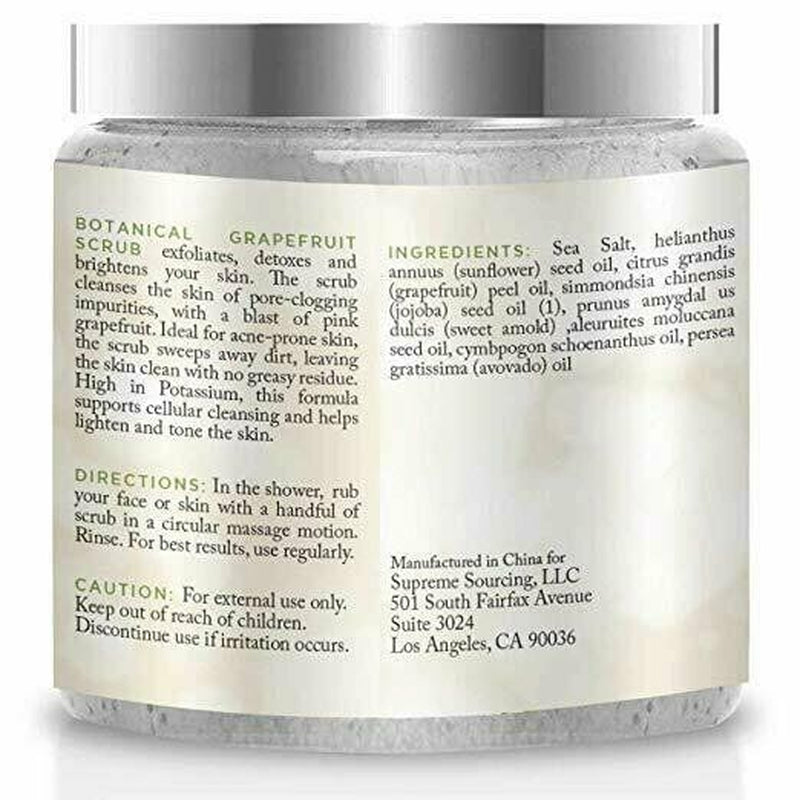 Grapefruit Scrub for Face & Body--Deep Cleansing Exfoliate Acne by Pure Original