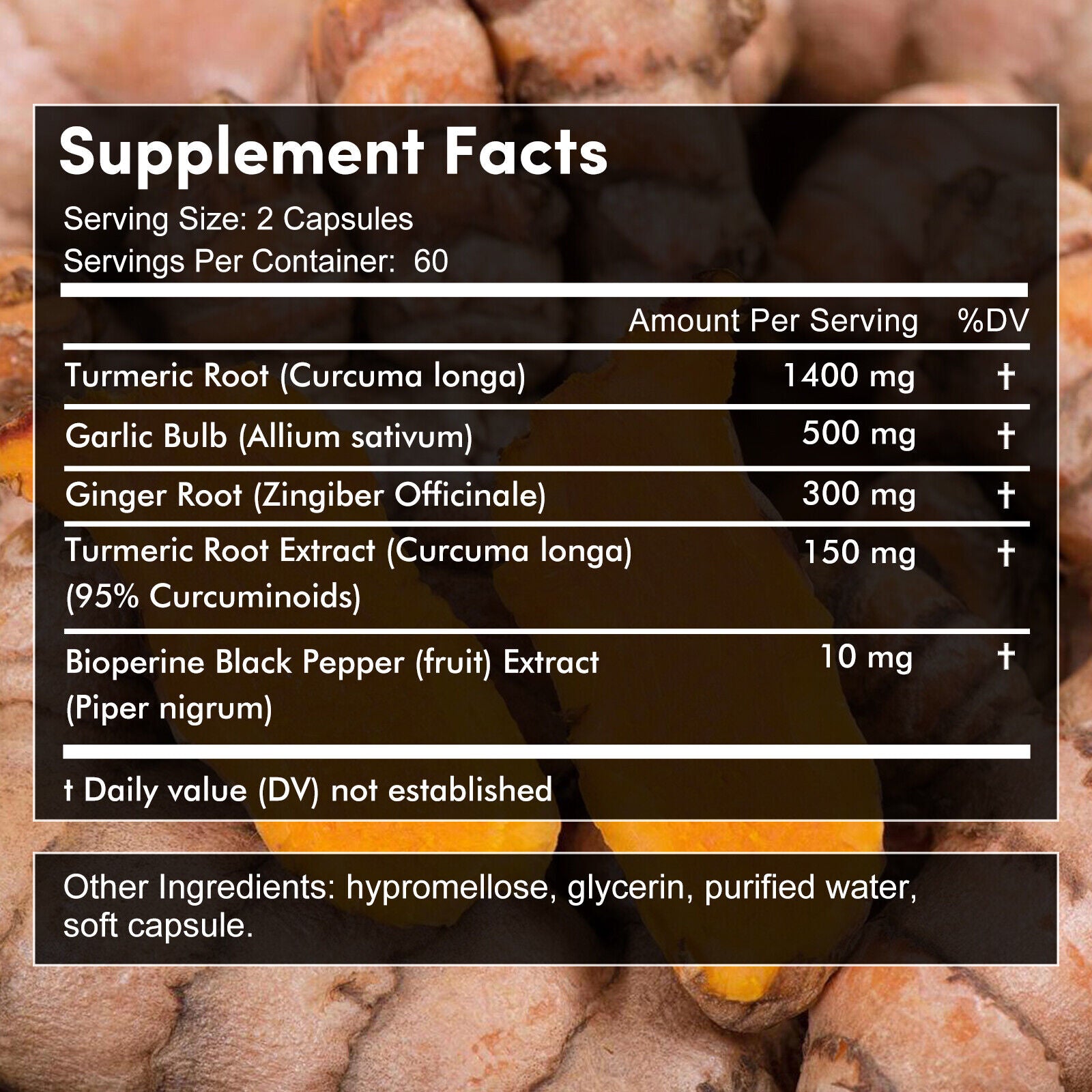 Turmeric Curcumin Highest Potency 95% 2360Mg with Bioperine Black Pepper Extract