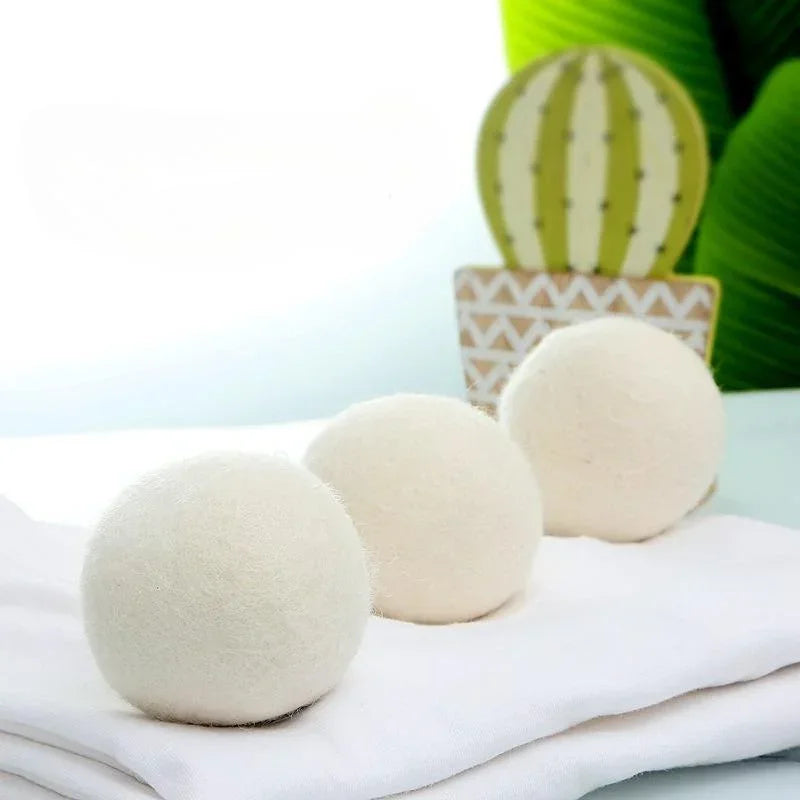 Reusable Wool Dryer Balls Natural Fabric Softener 6Cm New Zealand Wool