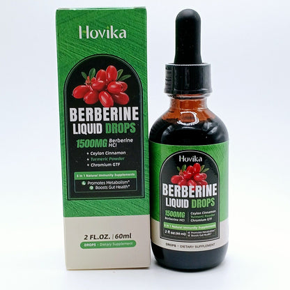 1500Mg Organic Berberine Supplement Liquid Drops W/ Ceylon Cinnamon,Turme