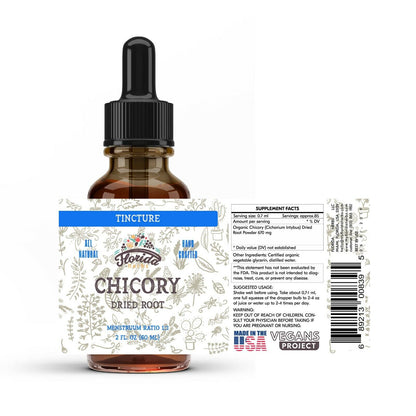 Chicory Tincture, Organic Chicory Extract Drops (Cichorium Intybus) Dried Root