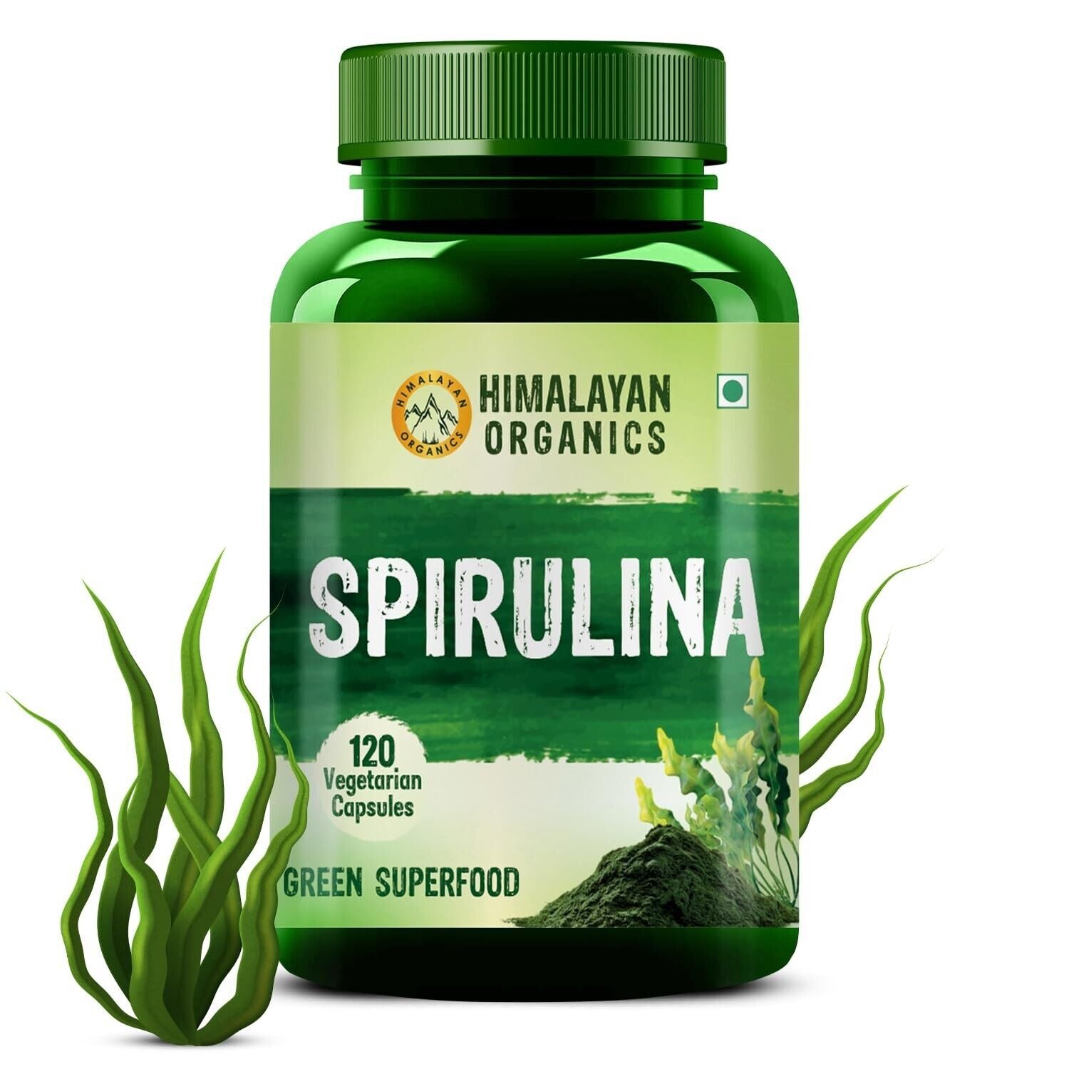 Vegetarian Spirulina 2000Mg Supplement 120 Capsules for Weight Management