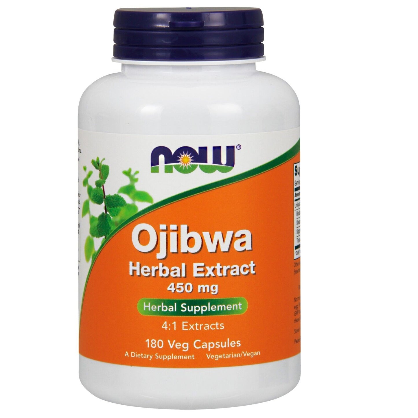 NOW Foods Ojibwa Herbal Extract, 450 Mg, 180 Veg Capsules