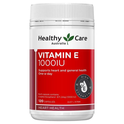 Healthy Care Vitamin E 1000IU 120 Capsules