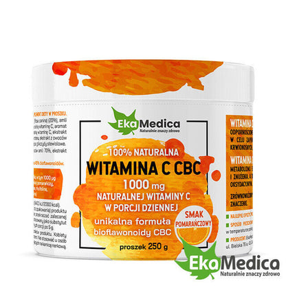 EKAMEDICA Vitamin C CBC Powder (Natural Vitamin C with Bioflavonoids) 250G