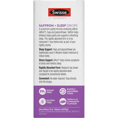 Swisse Ultiboost Saffron + Sleep Drops 30Ml