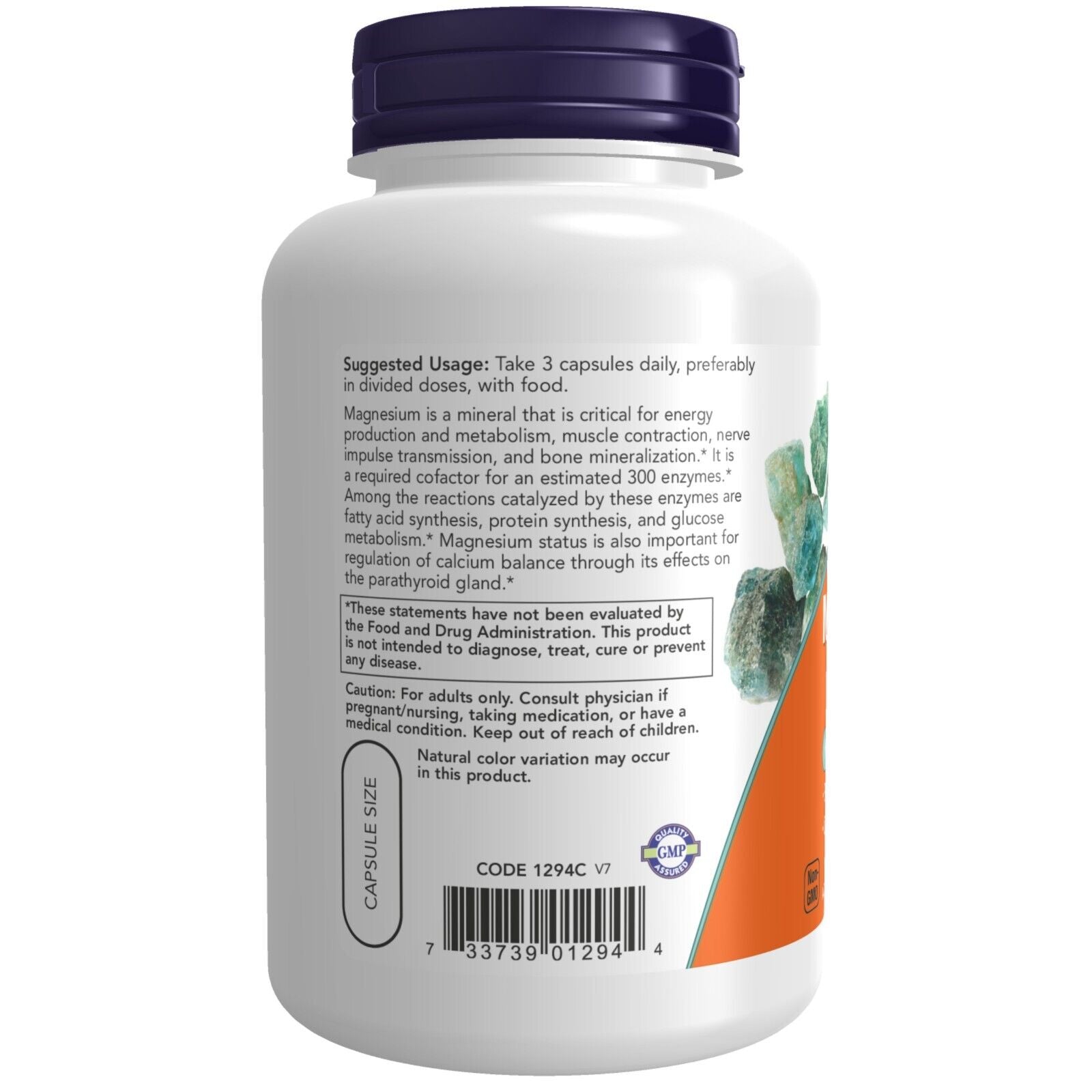 NOW Foods Magnesium Citrate, 120 Veg Capsules