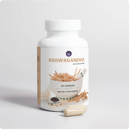 Organic Ashwagandha Root Capsules (Withania Somnifera) Made in USA, Lab Tested