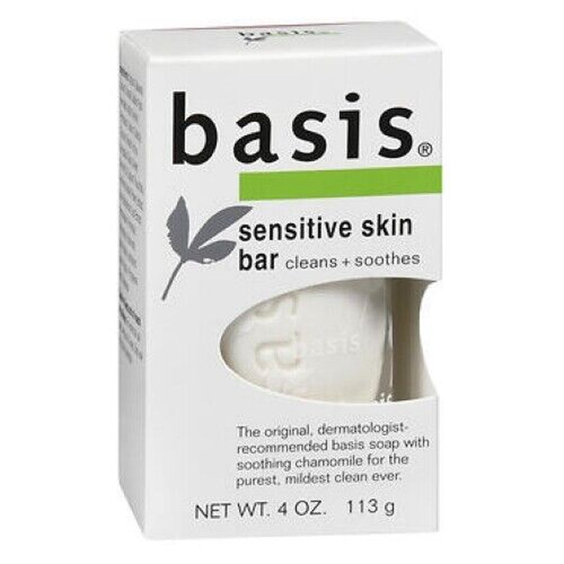 Basis Sensitive Skin Bar Soap Cleanns plus Smoothes 4 Oz