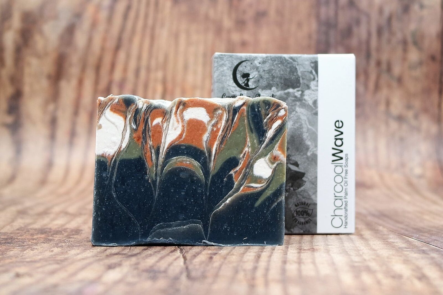 Charcoal Wave - Charcoal, Clay, Lime, Ginger & Mint Natural Soap Bar