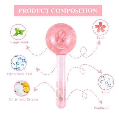 Facial Ice Globes Cryo Facial Roller for Hot & Cold Facial Massage 