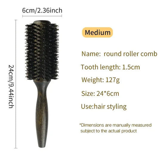 Professional Boar Bristle round Hair Brush 