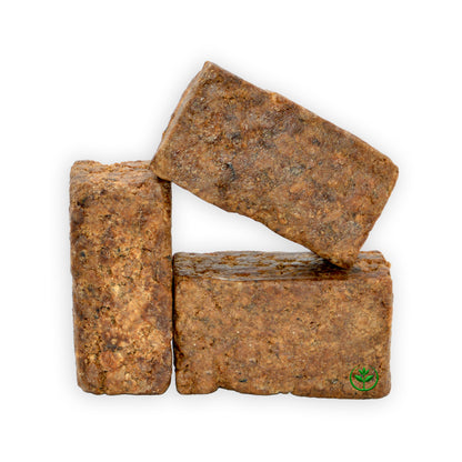 Raw African Black Soap 4 Oz. Bar 100% Pure Natural Organic Ghana Body Face Wash