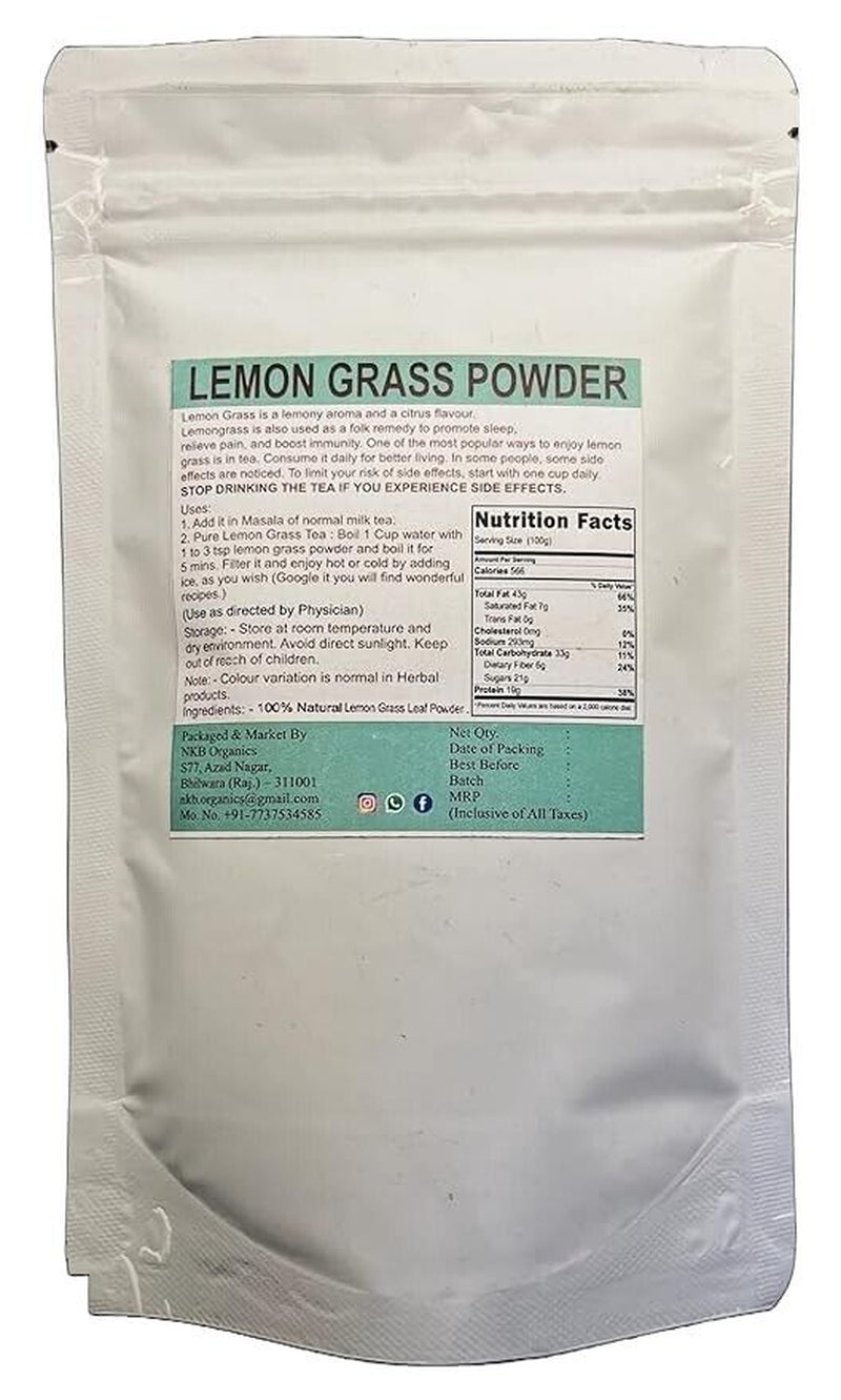 Organic & Natural Pure Lemon Grass Green Leaves Powder Health Supplement