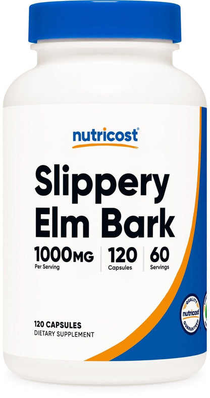 Slippery Elm Bark Capsules 1000Mg per Serving, 120 Capsules Nutricost