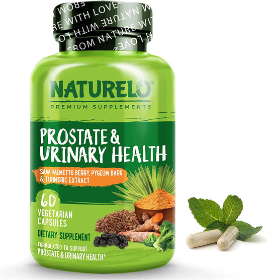 NATURELO Prostate & Urinary Health, Comprehensive Formula with Saw Palmetto, Pyg