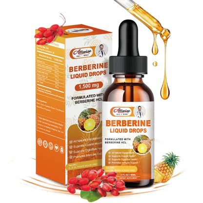 Berberine Liquid Drops Berberine HCL Supplement Support Immune,Digesti