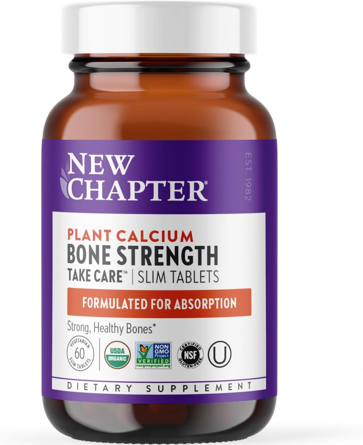 New Chapter Calcium Supplement - Bone Strength Organic Red Marine Algae Calcium