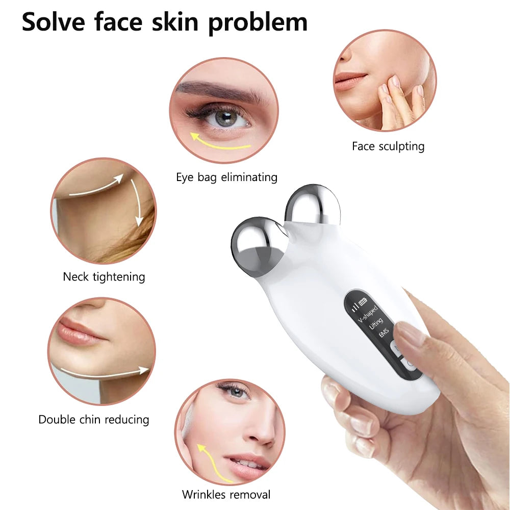 Facial Massager EMS Microcurrent Roller 