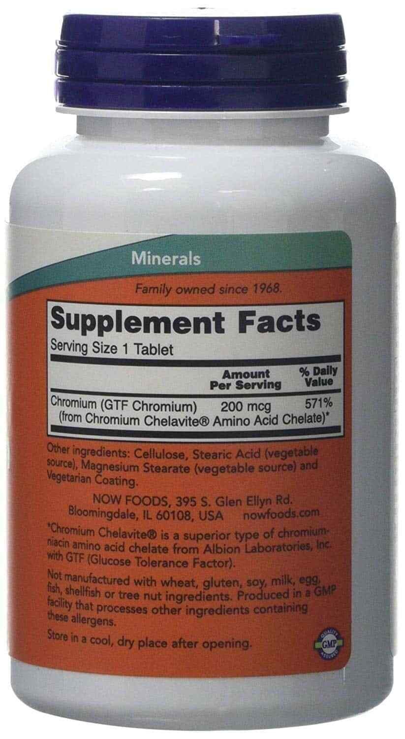 GTF Chromium 200Mcg (Chromium) 250 Vege Tablets