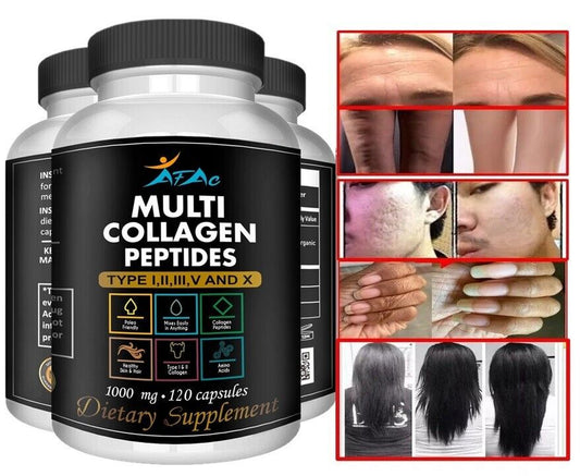 COLLAGEN Hydrolyzed 100% PURE BONES Health, HAIR, SKIN and NAILS 120