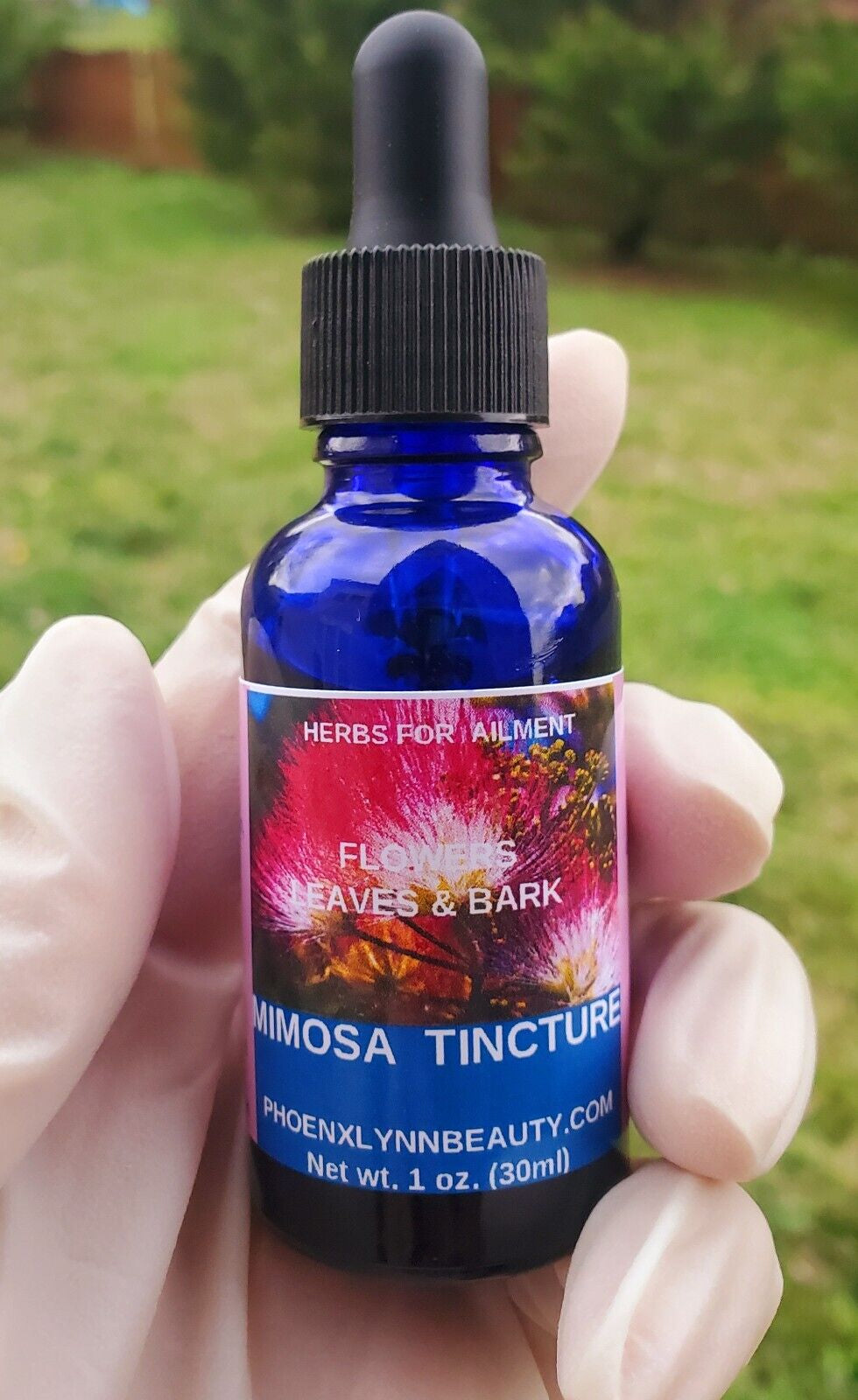 Mimosa Flower, Bark, & Leaves Alcohol Tincture 1 Oz.